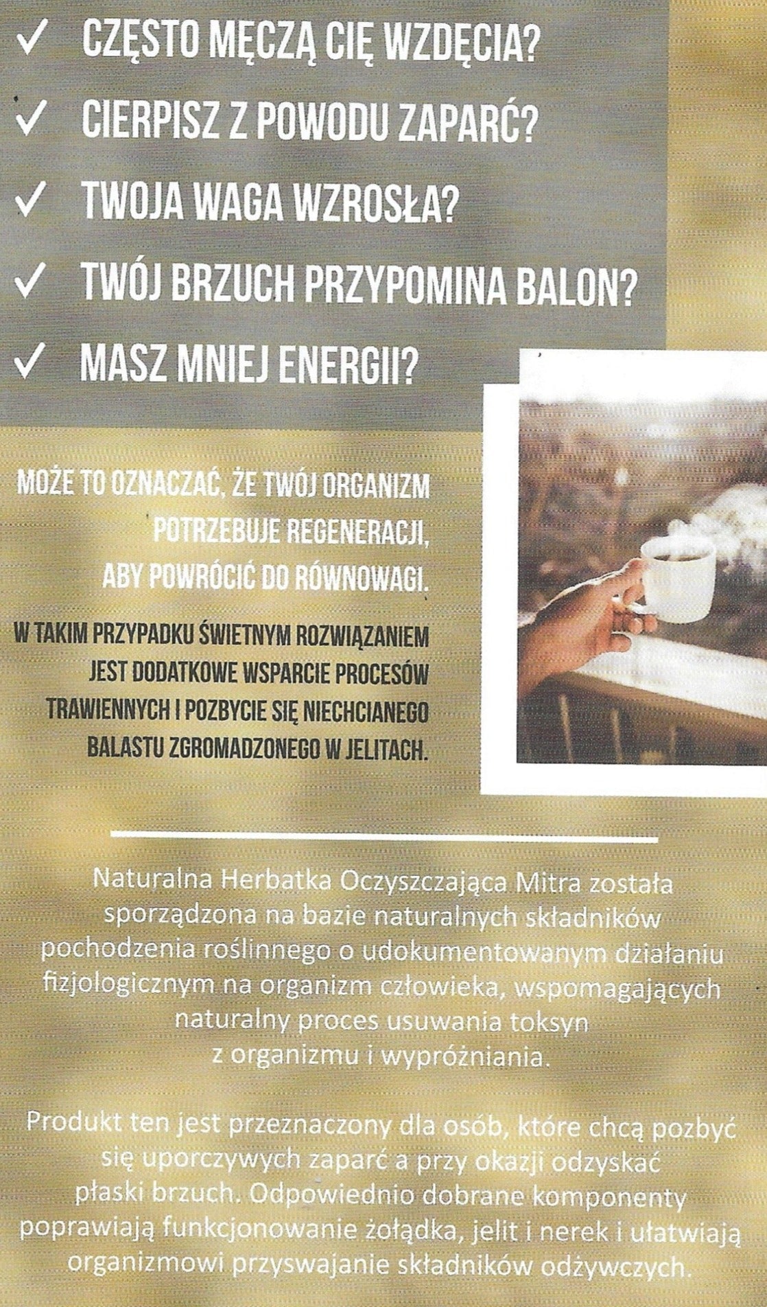 Naturalna Herbatka Oczyszczająca Mitra (30 saszetek)